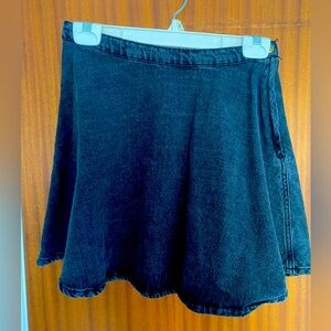American Appeal Black Denim like Skirt Medium